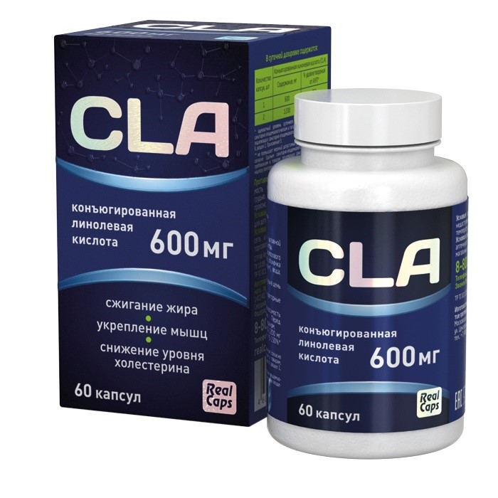 Изображение товара Конъюгированная линолевая кислота 600 мг, 60 капсул, поддержка похудения и здоровья