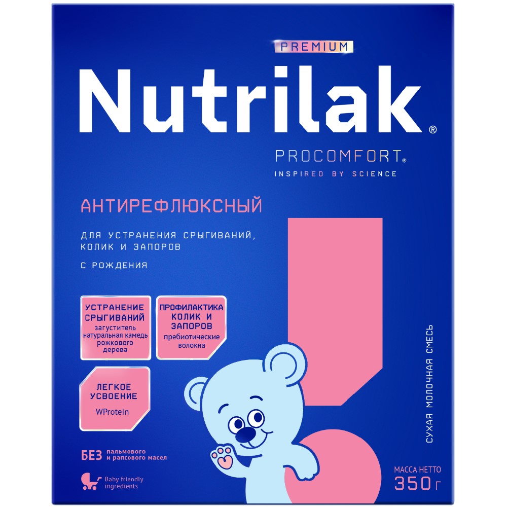 Nutrilak premium антирефлюксный смесь детская молочная сухая лечебная с  рождения 350г - цена 947 руб., купить в интернет аптеке в Батайске Nutrilak  premium антирефлюксный смесь детская молочная сухая лечебная с рождения  350г,