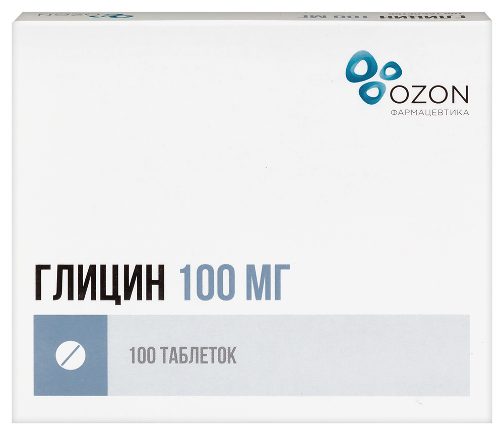 Изображение товара Глицин 100 мг 100 шт. таблетки подъязычные для устойчивости к стрессу