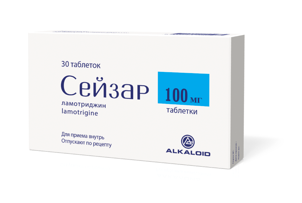 Изображение товара Сейзар 100 мг таблетки 30 шт. для лечения эпилепсии и биполярного расстройства