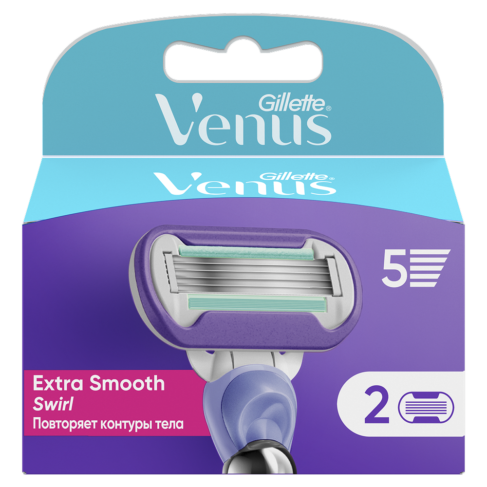 Изображение товара Кассеты Gillette Venus Swirl сменные для бритв 2 шт. комфорт для женщин