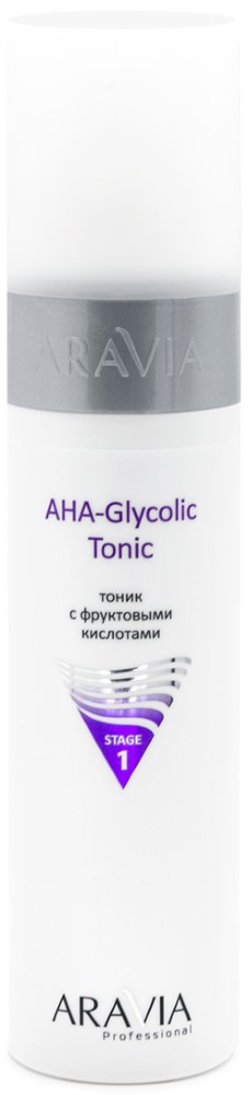 Изображение товара Aravia Professional АГА-Glycolic Tonic 250 мл — тоник с фруктовыми кислотами для жирной и сухой кож