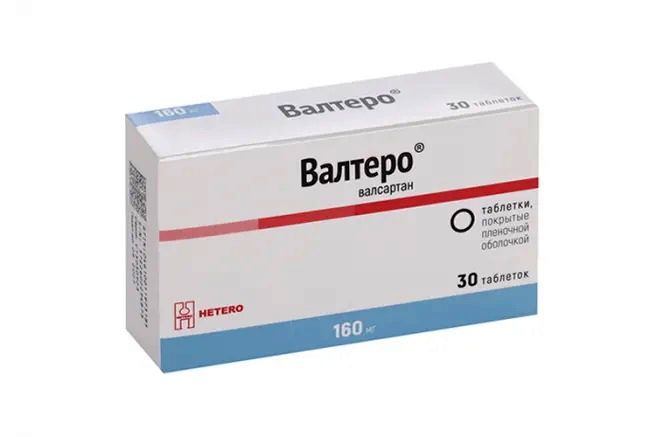 Изображение товара Валтеро 160 мг таблетки 30 шт. для гипертензии и сердечной недостаточности