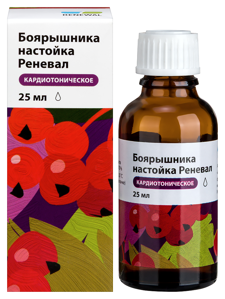 Изображение товара Настойка боярышника Реневал 25 мл для поддержания сердечного здоровья
