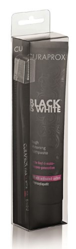 Изображение товара Набор зубной пасты Curaprox black is white с щеткой лайм 90 мл для ежедневной гигиены