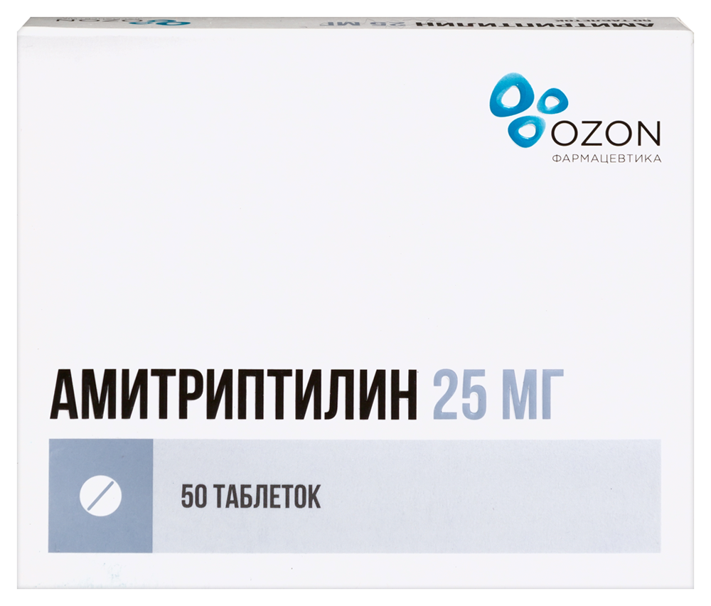 Изображение товара Амитриптилин 25 мг 50 шт. таблетки
