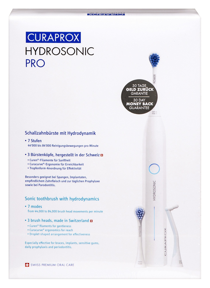 Изображение товара Электрическая звуковая зубная щетка Curaprox Hydrosonic Pro для ежедневной гигиены
