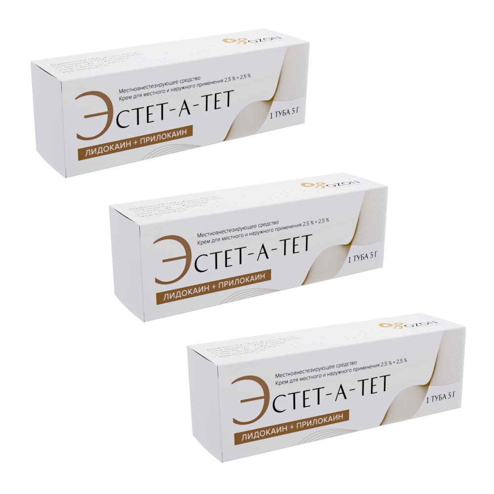 Изображение товара Набор со скидкой за 3 упаковки Эстет-а-тет 2,5%+2,5% крем для местного и наружного применения 5 гр