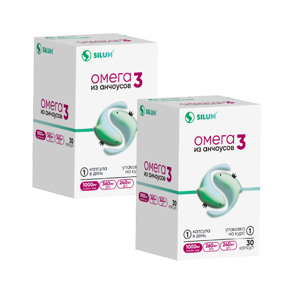Изображение товара НАБОР 2 уп. ОМЕГА 3 РЫБИЙ ЖИР 1000МГ ИЗ АНЧОУСОВ ВИТ ЭНД МИН N30 КАПС ПО 1456МГ