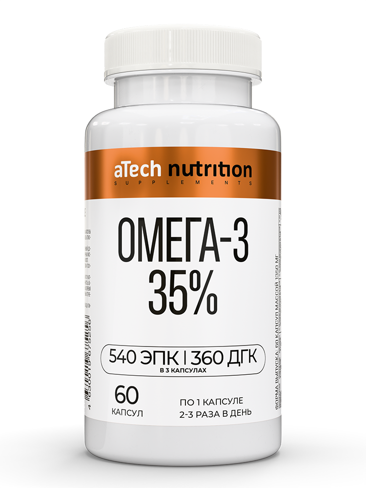 Изображение товара Atech nutrition омега-3 35% 60 шт. капсулы массой 1350 мг