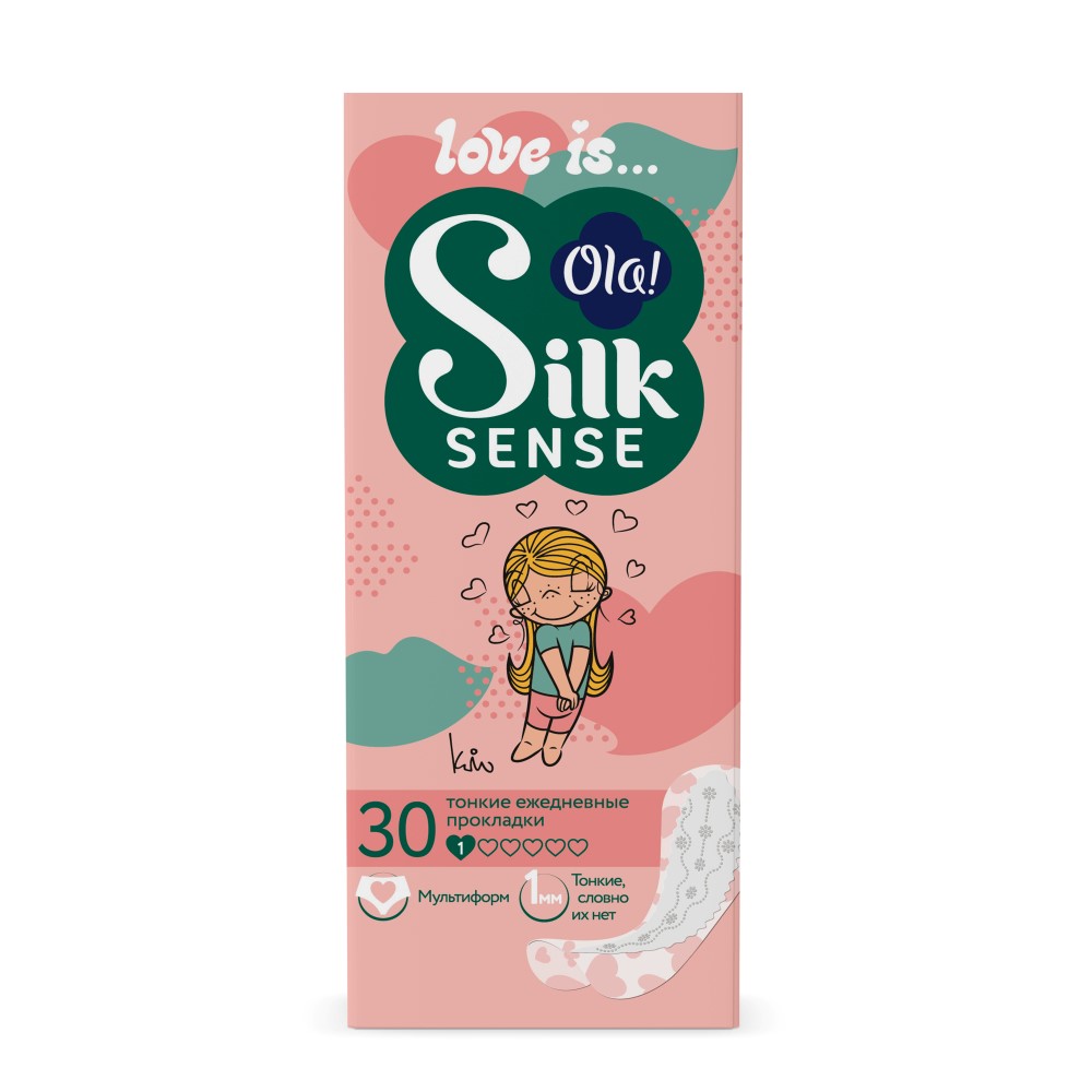 Ola silk sense light teens прокладки ежедневные тонкие стринг-мультиформ 30  шт. - цена 150 руб., купить в интернет аптеке в Москве Ola silk sense light  teens прокладки ежедневные тонкие стринг-мультиформ 30 шт.,