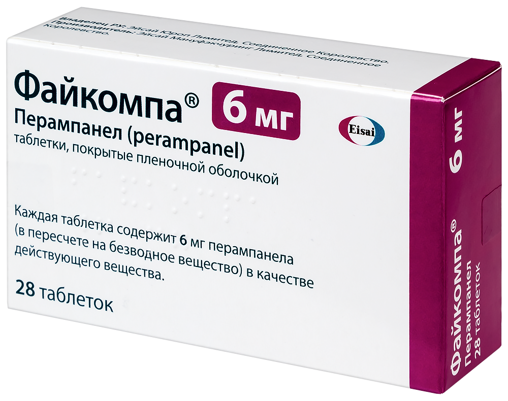 Файкомпа 6 мг 28 шт. таблетки, покрытые пленочной оболочкой - цена 5505  руб., купить в интернет аптеке в Шадринске Файкомпа 6 мг 28 шт. таблетки,  покрытые пленочной оболочкой, инструкция по применению