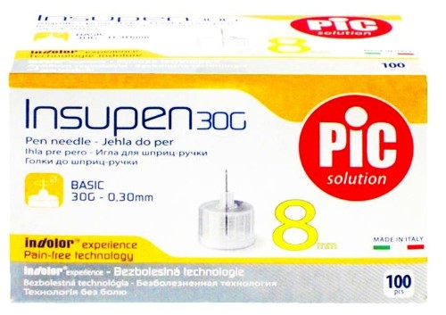 Изображение товара Иглы insupen для шприц-ручек 30g 5/16 дюйма 100 шт