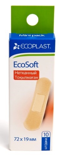 Изображение товара Ecoplast пластырь медицинский нетканый (набор) ecosoft 72х19 мм 10 шт.