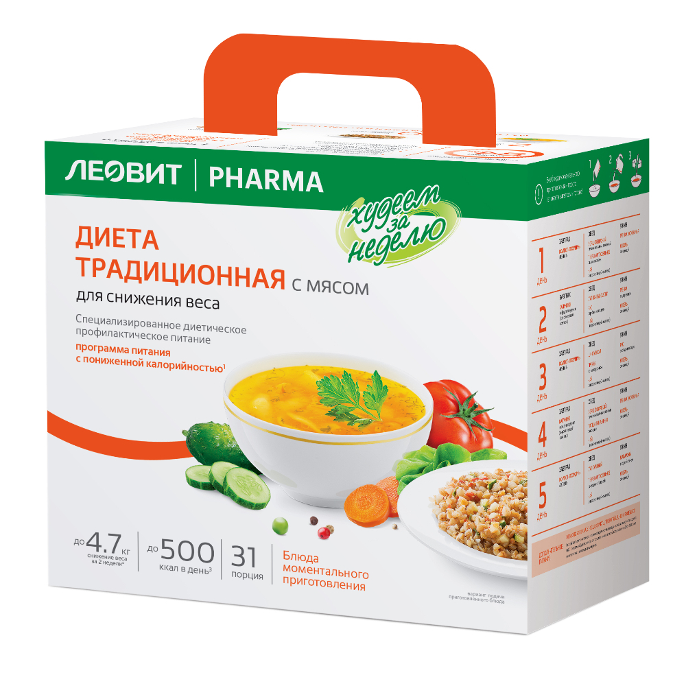 Изображение товара Леовит худеем за неделю традиционная диета с мясом для снижения веса