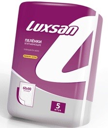 Изображение товара Пеленки luxsan premium/extra впитывающие 60х90 5 шт.