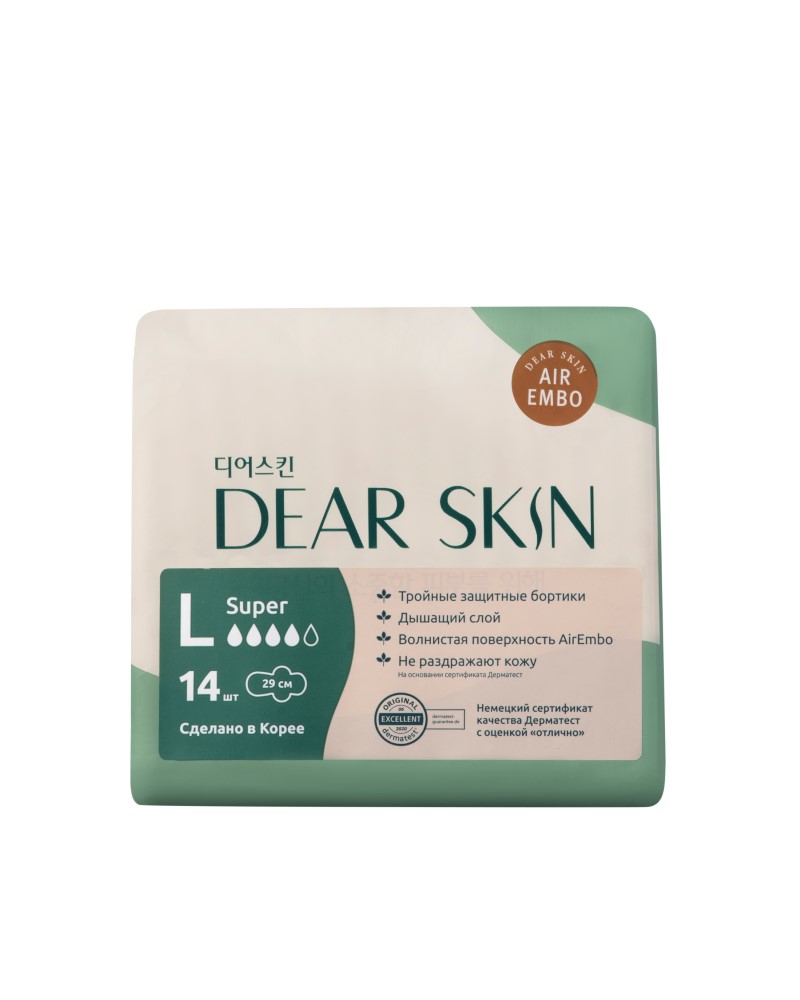 Изображение товара Dear Skin Air Embo прокладки женские обильные выделения 14 шт