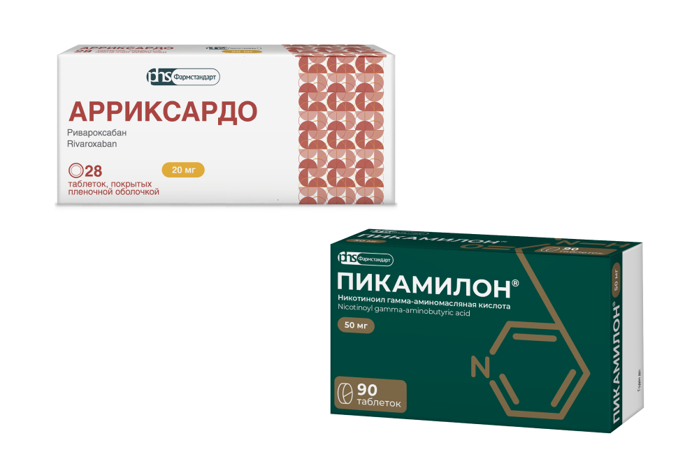 Изображение товара Набор "Комплексная терапия фибрилляции предсердий ": Арриксардо 20мг №28 таб + Пикамилон 50мг №90 таб