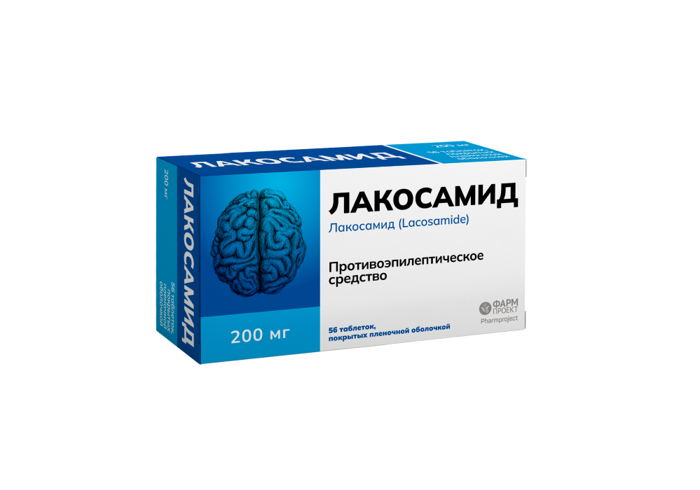Изображение товара Лакосамид 200 мг 56 шт. блистер таблетки для лечения эпилепсии