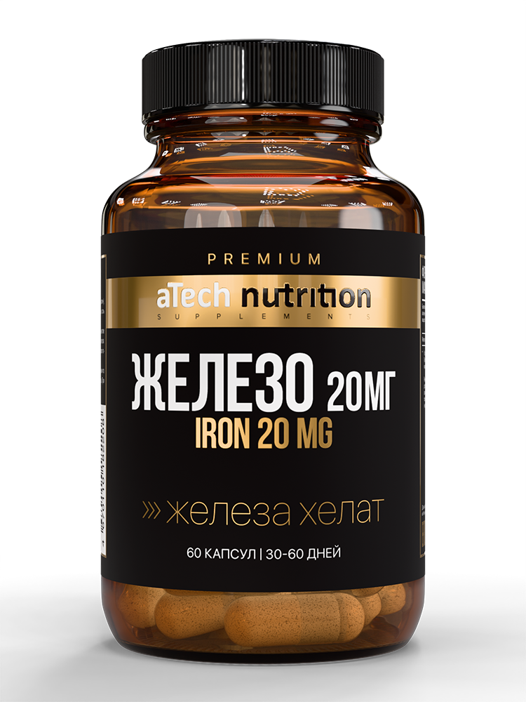 Изображение товара Atech nutrition железо 60 шт. капсулы массой 450 мг/premium