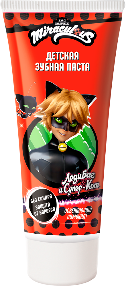 Изображение товара Детская зубная паста Miraculous Супер-Кот 60 г для детей от 3 лет