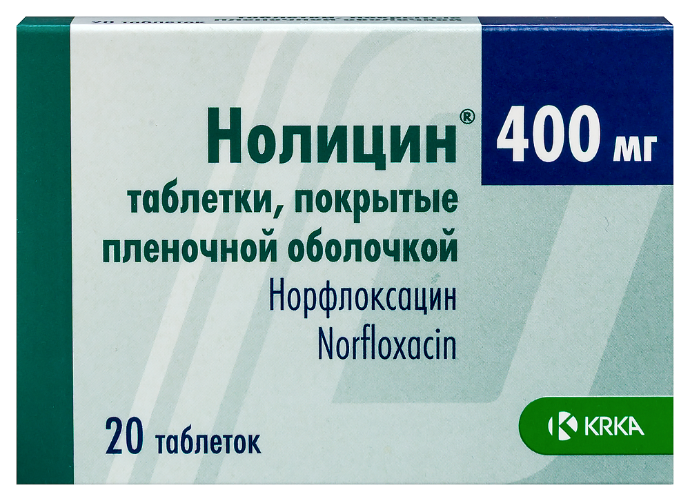 Нолицин 400 мг 20 шт. таблетки, покрытые пленочной оболочкой инструкция по применению