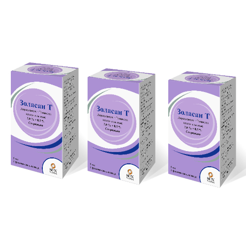 Изображение товара Набор из 3 уп Золасан т 2% + 0,5% флакон-капельница капли глазные 5 мл