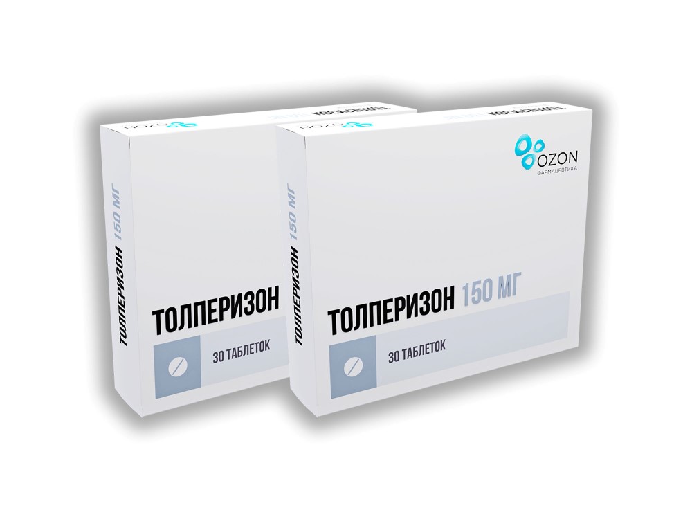 Изображение товара Набор из 2-х упаковок Толперизон таб. 150мг №30 со скидкой!