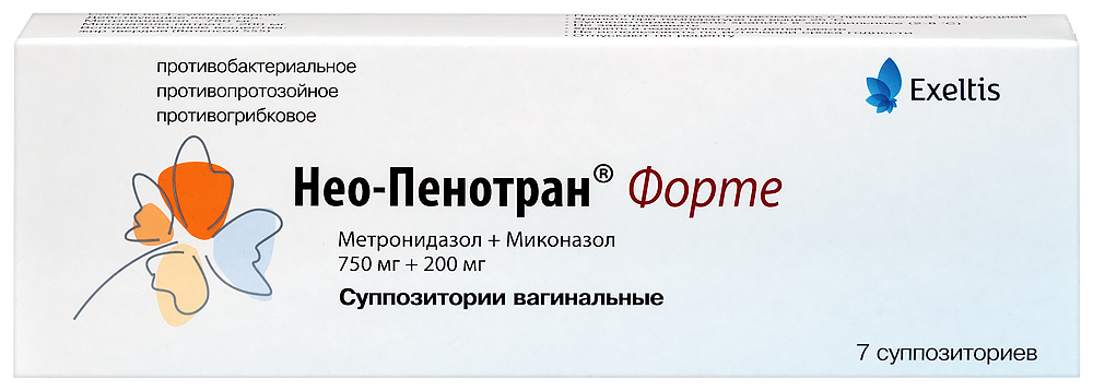 Нео-пенотран форте 7 шт. суппозитории вагинальные инструкция по применению