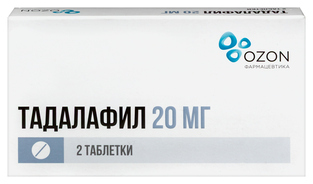 Изображение товара Тадалафил 20 мг таблетки для лечения эректильной дисфункции