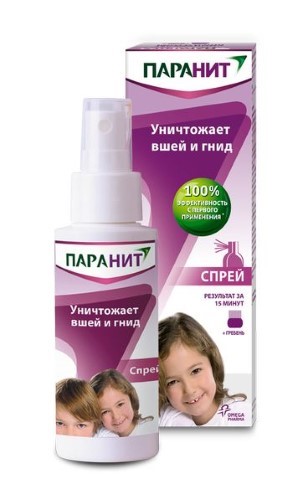 Паранит спрей средство педикулицид 100 мл + расческа инструкция по применению