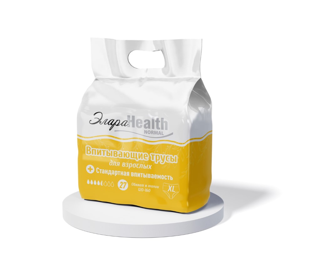 Изображение товара Подгузники-трусики для взрослых Элараhealth XL 27 шт впитывающие трусы
