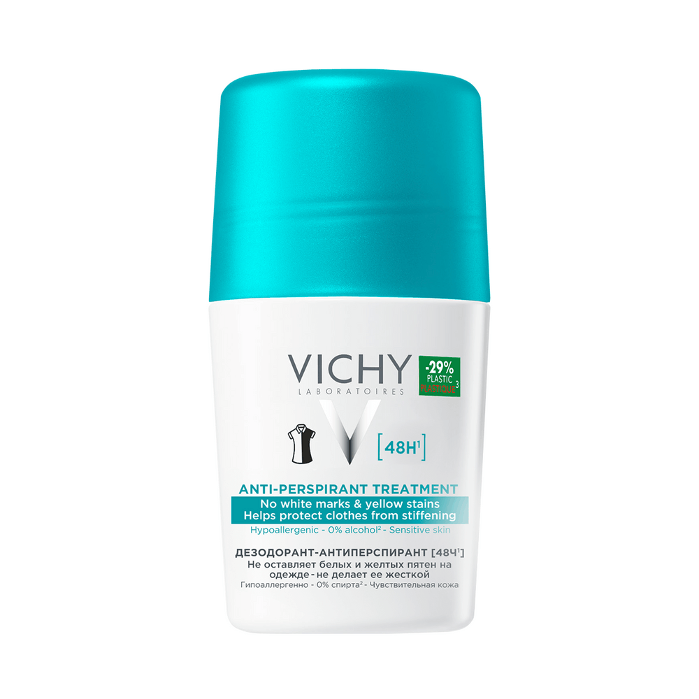 Vichy deodorants шариковый дезодарант против белых и желтых пятен 50 мл инструкция по применению