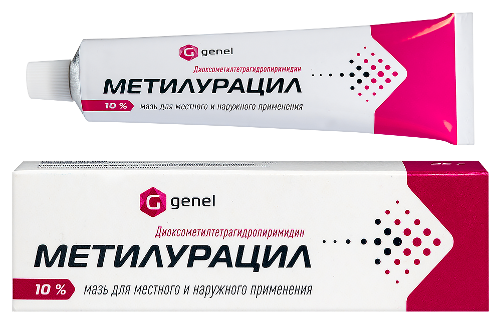 Изображение товара Метилурацил 10% туба мазь для местного и наружного применения 25 гр