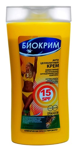 Изображение товара Биокрим антицеллюлитный крем с кофеином и маслом какао SPF15 200 мл
