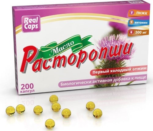Изображение товара Масло расторопши первый холодный отжим 200 капсул по 300 мг