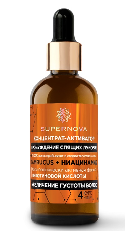 Изображение товара Supernova пробуждение спящих луковиц концентрат-активатор увеличение густоты волос 100 мл
