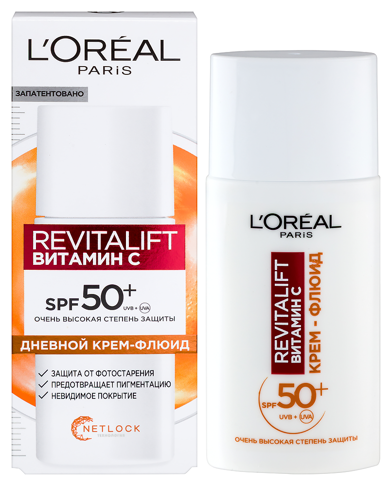 Изображение товара Loreal Paris Revitalift Витамин C Крем-флюид дневной SPF50 50 мл — уход и защита кожи