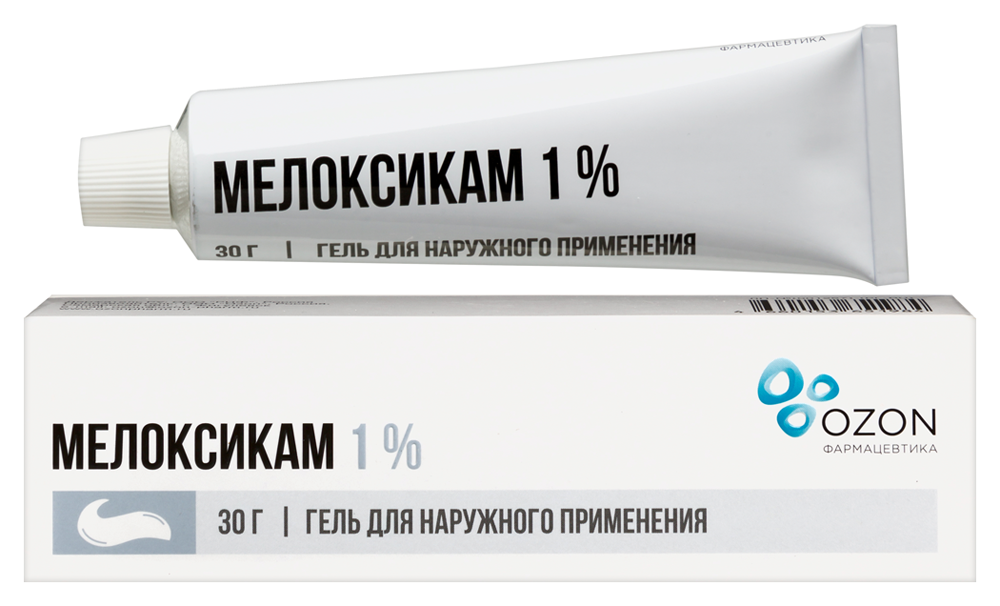 Изображение товара Мелоксикам 1% гель для наружного применения 30 гр
