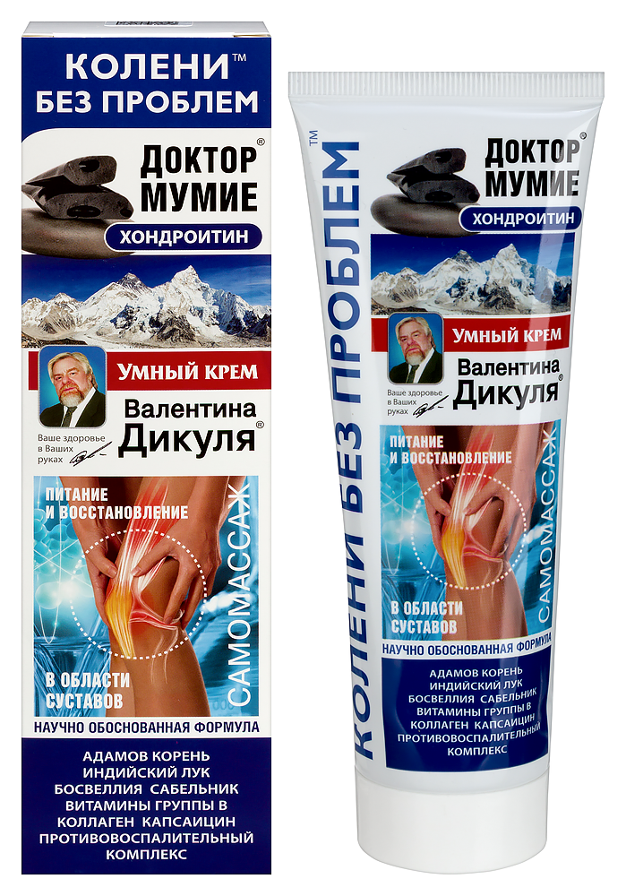 Изображение товара Валентина Дикуля умный крем мумие хондроитин для суставов 125 мл
