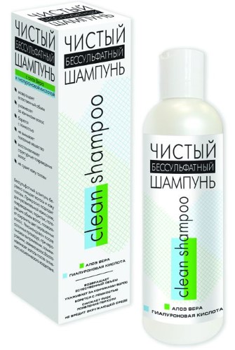 Изображение товара Чистый бессульфатный шампунь с алоэ вера и гиалуроновой кислотой 250 мл
