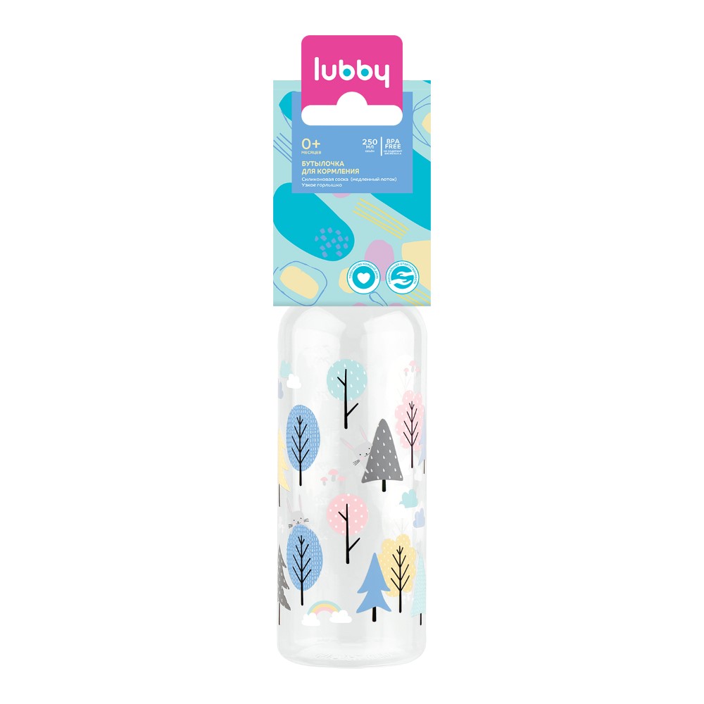 Изображение товара Lubby бутылочка силиконовая соска 250 мл 0+/12022