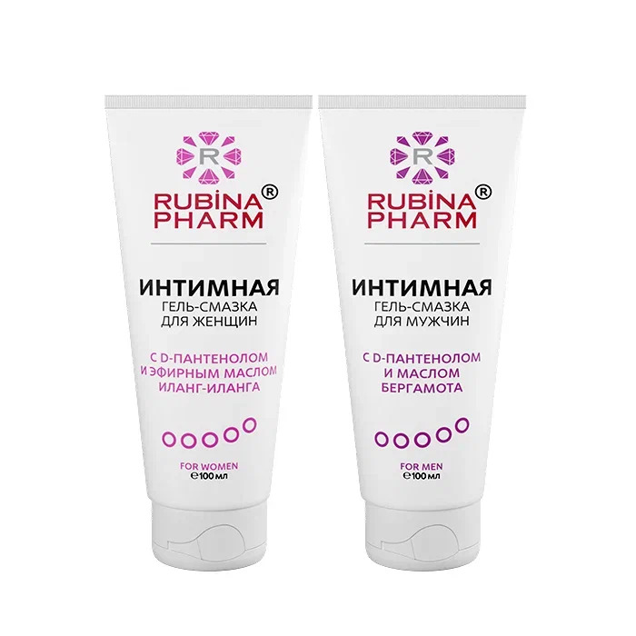 Изображение товара Набор из 2х интимных гель-смазок Rubinapharm со скидкой: для женщин + для мужчин Изображение товара Набор из 2х интимных гель-смазок Rubinapharm со скидкой: для женщин + для мужчин