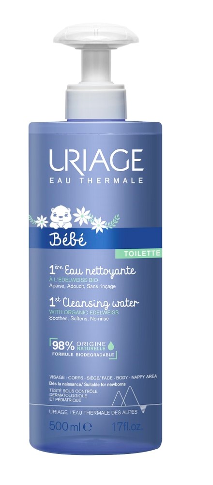 Изображение товара Uriage Bebe вода очищающая для новорожденных 500 мл гипоаллергенное средство