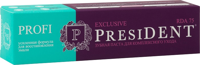 Изображение товара President profi зубная паста exclusive 100 мл