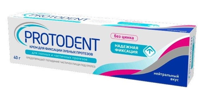 Изображение товара Protodent крем для фиксации зубных протезов 40 гр — надежное решение