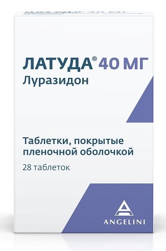 Латуда 40 мг 28 шт. таблетки, покрытые пленочной оболочкой инструкция по применению