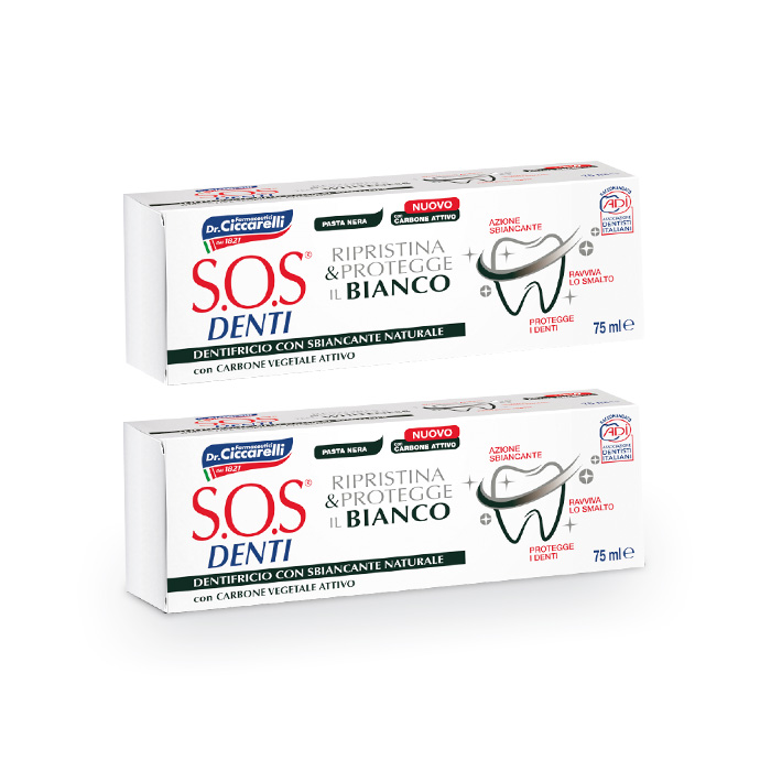 Изображение товара НАБОР SOS DENTI ЗУБНАЯ ПАСТА ОТБЕЛИВАЮЩАЯ 75МЛ 2 уп. - по выгодной цене!