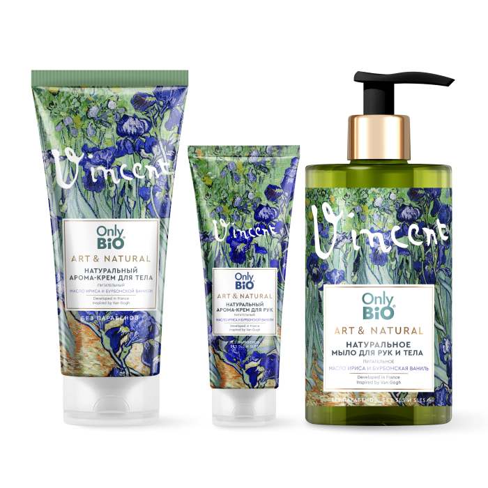 Изображение товара Набор АРОМАКОЛЛЕКЦИЯ МАСЛО ИРИСА И БУРБОНСКАЯ ВАНИЛЬ со скидкой до 20%: Крем для рук + Крем для тела + Мыло