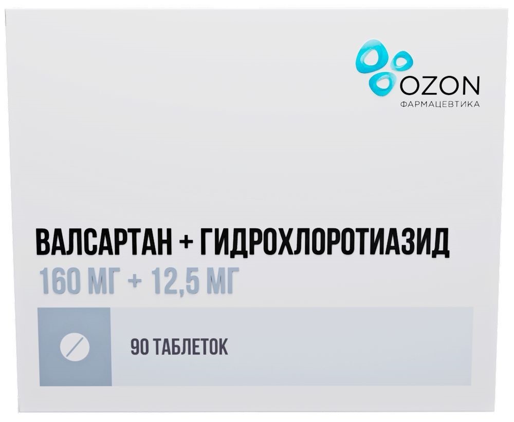 Валсартан+гидрохлоротиазид 160 мг+12,5 мг 90 шт. таблетки, покрытые  пленочной оболочкой - цена 761.10 руб., купить в интернет аптеке в Кемерово  Валсартан+гидрохлоротиазид 160 мг+12,5 мг 90 шт. таблетки, покрытые  пленочной оболочкой, инструкция по ...